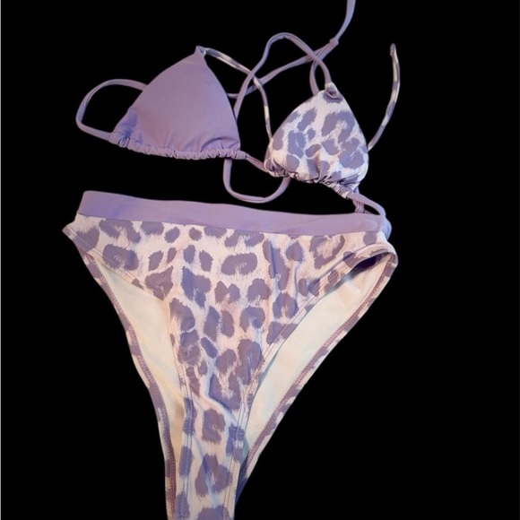 nalu bay Other - Nalu Bay Purple Leopard Print Bikini Set